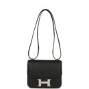 Hermes Constance 1-18 Black Epsom PHW