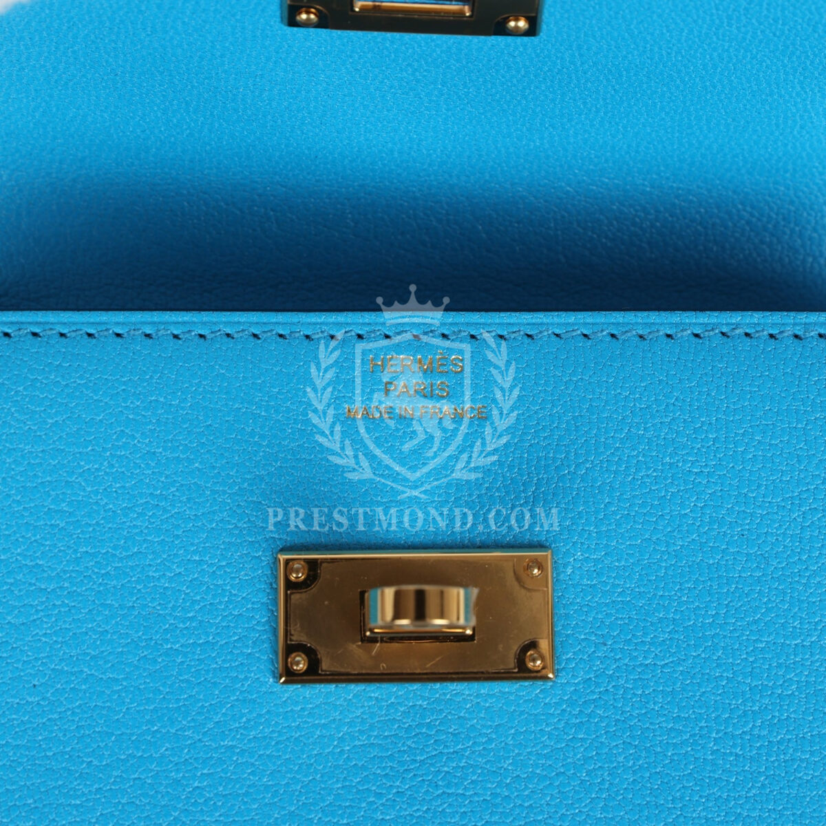 Hermes Kelly Pocket Slim Wallet Bleu Frida Chevre GHW — изображение 7