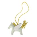 Hermes Pegase Rodeo Bag Charm PM New White/Vert Fizz/Lime Milo Lambskin
