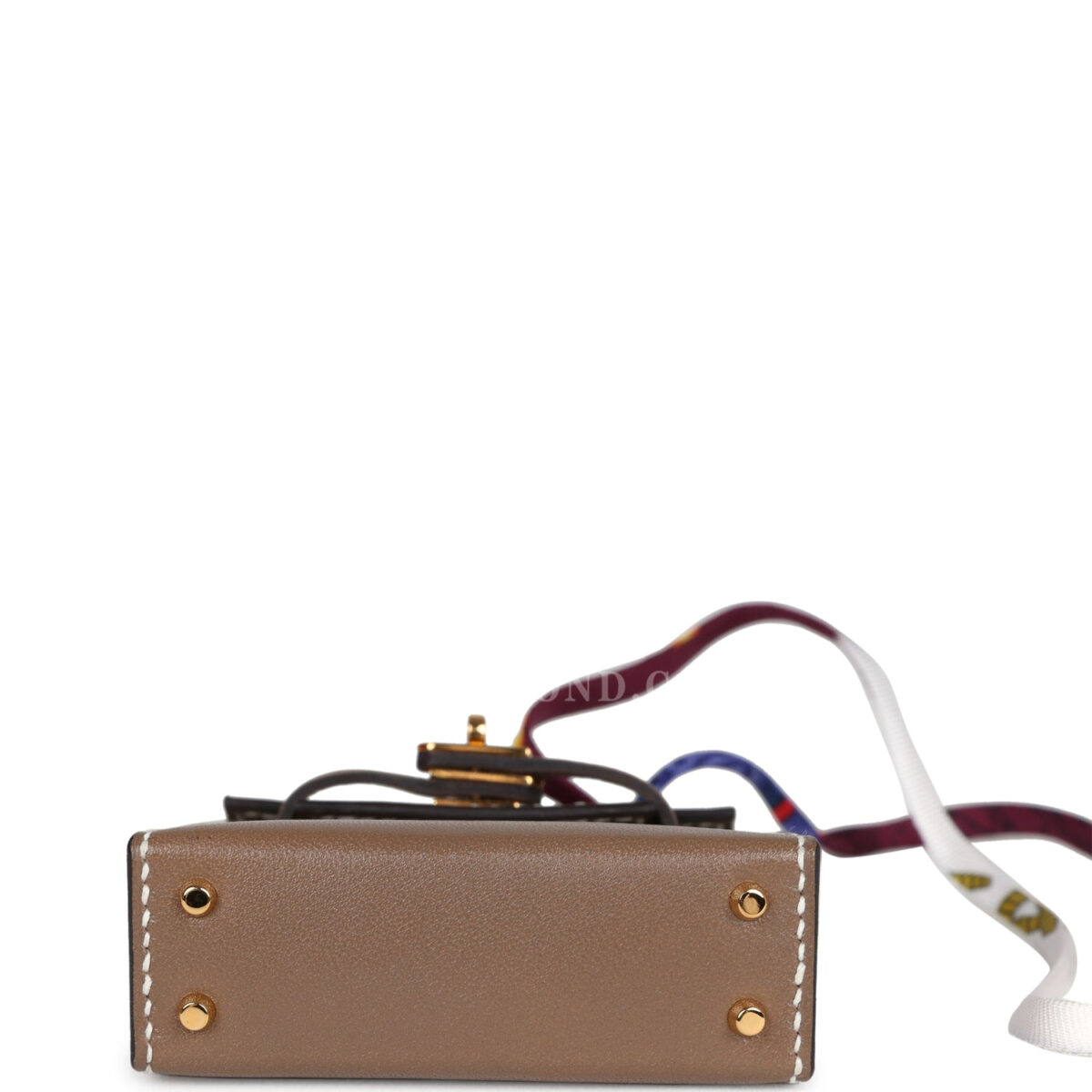 Hermes Mini Kelly Twilly Bag Charm Etoupe Tadelakt Gold Hardware — изображение 6