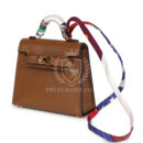 Hermes Mini Kelly Twilly Bag Charm Alezan Tadelakt Gold Hardware