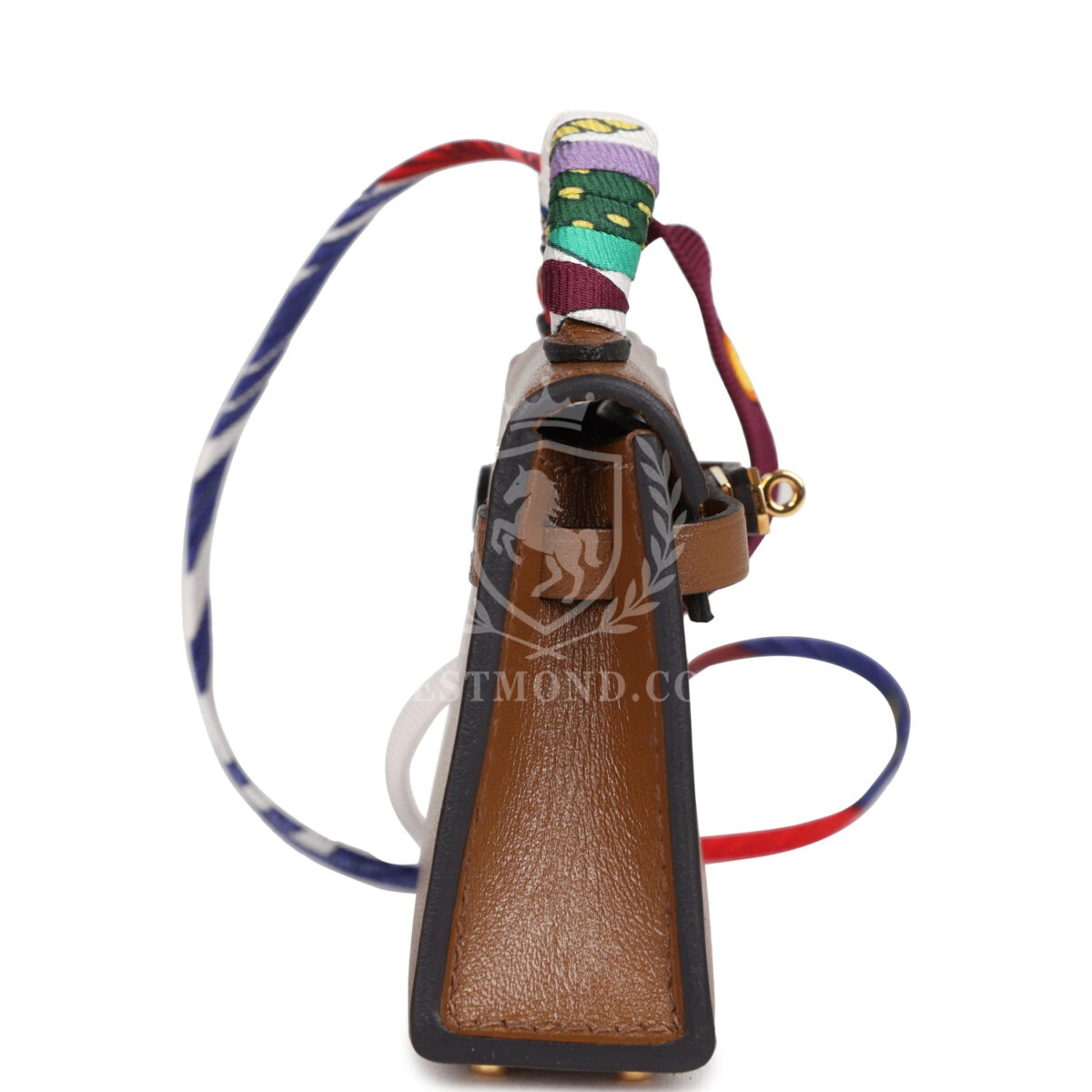 Hermes Mini Kelly Twilly Bag Charm Alezan Tadelakt Gold Hardware — изображение 3