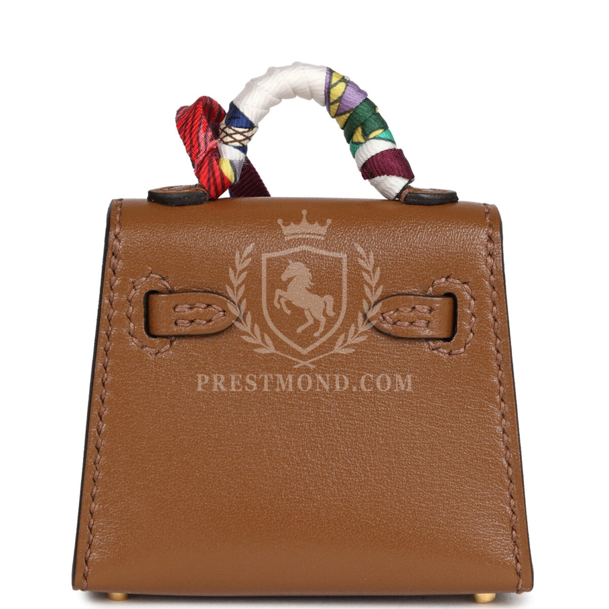 Hermes Mini Kelly Twilly Bag Charm Alezan Tadelakt Gold Hardware — изображение 4