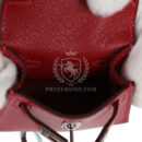 Hermes Mini Kelly Twilly Bag Charm Rouge Vif Tadelakt Palladium Hardware
