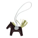Hermes Rodeo Bag Charm PM Rouge Sellier/Bleu Brume/Jaune Bourgeon Milo Lambskin