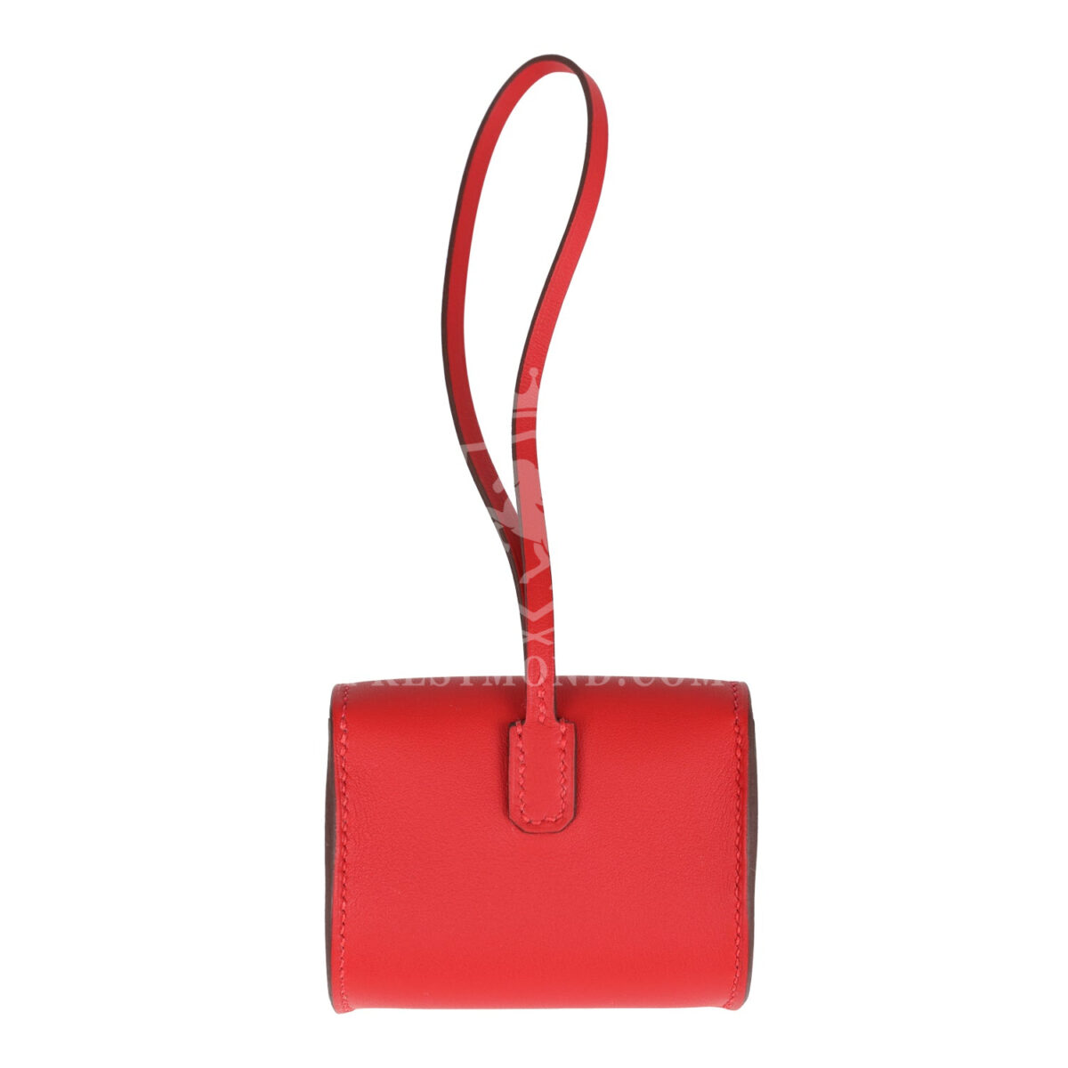Hermes Kelly Festival Bag Charm Rouge Radieux Swift Palladium Hardware — изображение 4
