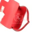Hermes Kelly Festival Bag Charm Rouge Radieux Swift Palladium Hardware