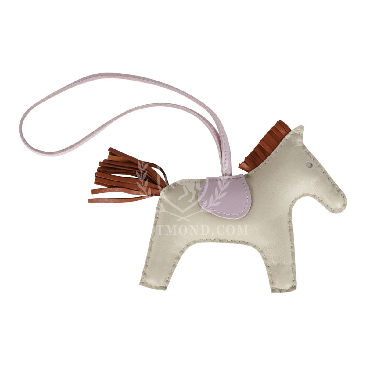 Hermes Rodeo Bag Charm MM Craie, Gold and Mauve Pale Milo Lambskin — изображение 2