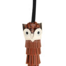 Hermes Chouette Owl Charm Pain D'Epice, Mauve Pale, Sienne and Nata Milo, Swift and Epsom