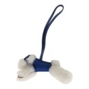 Hermes Budy Charm Bleu France and Bleu Saphir Milo Lambskin and Merino Sheepskin