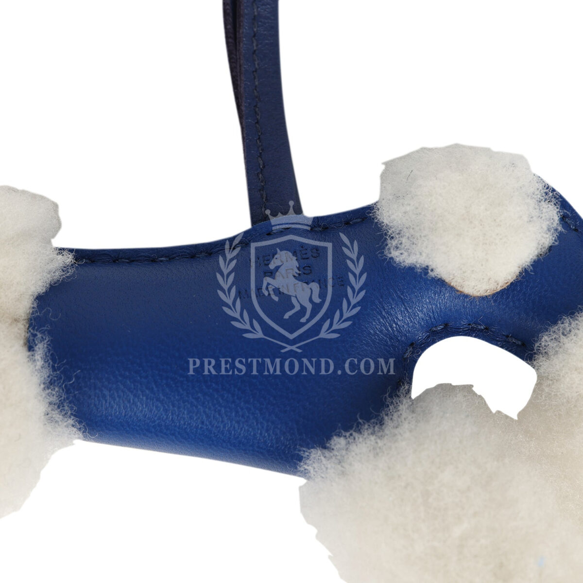 Hermes Budy Charm Bleu France and Bleu Saphir Milo Lambskin and Merino Sheepskin — изображение 3