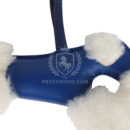 Hermes Budy Charm Bleu France and Bleu Saphir Milo Lambskin and Merino Sheepskin