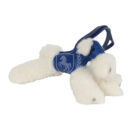 Hermes Budy Charm Bleu France and Bleu Saphir Milo Lambskin and Merino Sheepskin