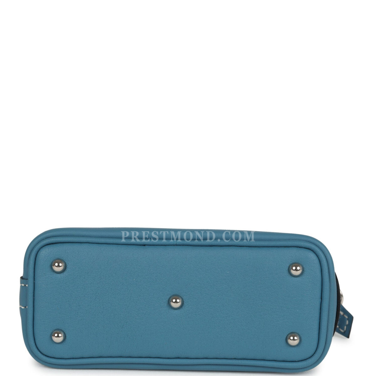 Hermes Bolide Shark Bag Charm Blue Jean, Black and White Swift Palladium Hardware — изображение 7