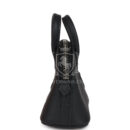 Hermes Mini Bolide Shark Bag Charm Black and White Swift Palladium Hardware