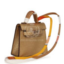 Hermes Mini Kelly Twilly Bag Charm Dore Chevre Permabrass Hardware