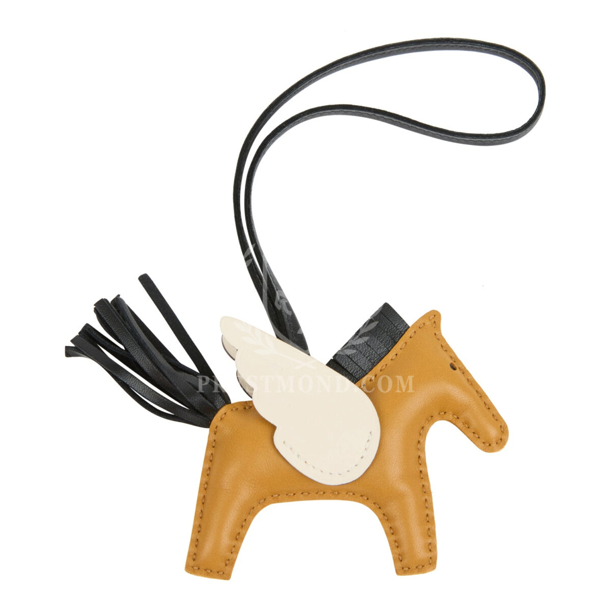 Hermes Pegase Rodeo Bag Charm PM Sesame, Black and Nata Milo Lambskin — изображение 2