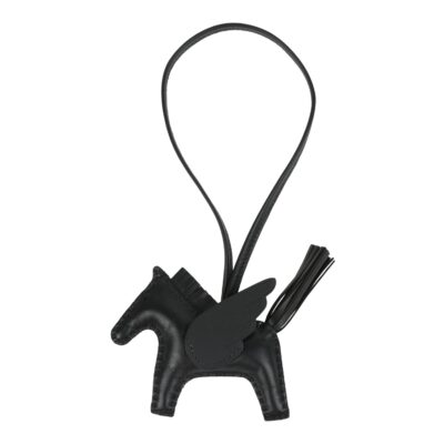 Hermes Pegase Rodeo Bag Charm PM So Black Milo Lambskin