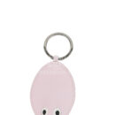 Hermes Poulpe Key Ring Charm Mauve Pale, Blanc, Black Milo Lambskin & Epsom Palladium Hardware
