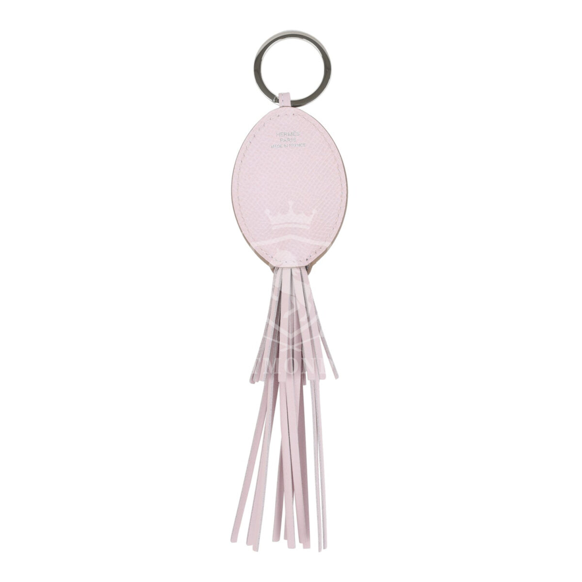 Hermes Poulpe Key Ring Charm Mauve Pale, Blanc, Black Milo Lambskin & Epsom Palladium Hardware — изображение 3