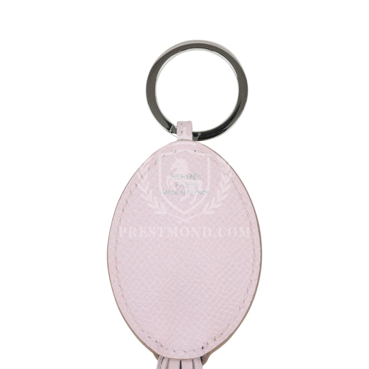 Hermes Poulpe Key Ring Charm Mauve Pale, Blanc, Black Milo Lambskin & Epsom Palladium Hardware — изображение 4