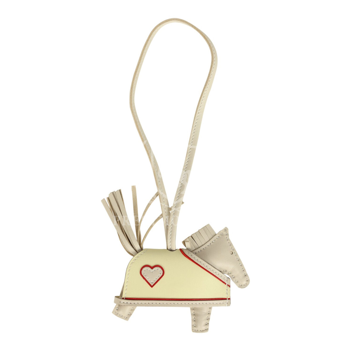 Hermes Rodeo Robeo Coeur Charm PM Craie, Jaune Milton & Rouge Radieux Milo Lambskin — изображение 2