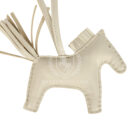 Hermes Rodeo Robeo Coeur Charm PM Craie, Jaune Milton & Rouge Radieux Milo Lambskin