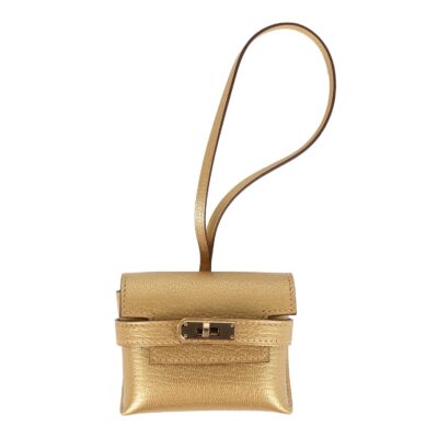 Hermes Kelly Festival Bag Charm Dore Chevre Chamkilight PBHW