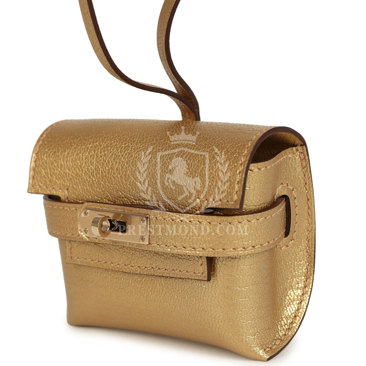 Hermes Kelly Festival Bag Charm Dore Chevre Chamkilight PBHW — изображение 5
