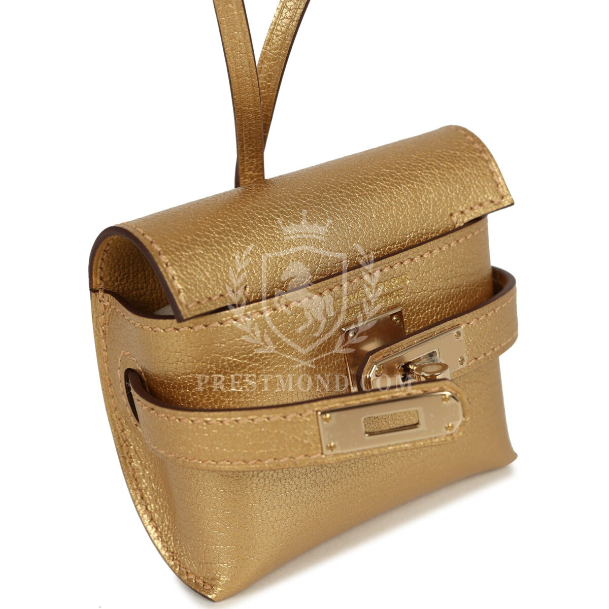 Hermes Kelly Festival Bag Charm Dore Chevre Chamkilight PBHW — изображение 7