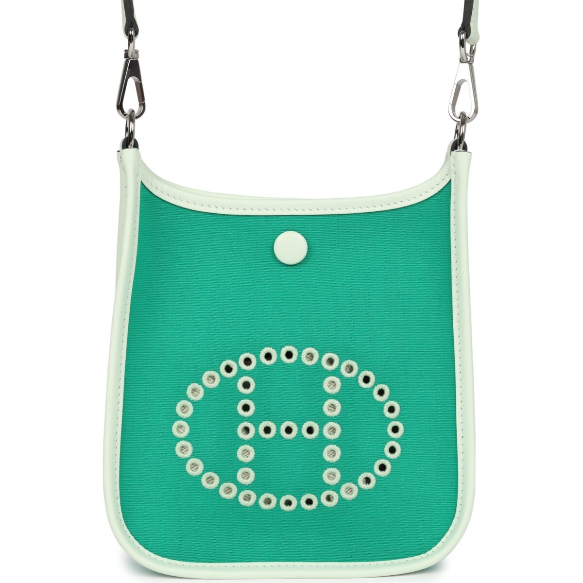 Hermes Neo Evelyne TPM Menthe Officier Canvas and Vert Fizz Swift PHW