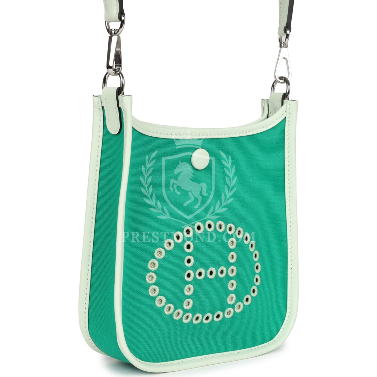 Hermes Neo Evelyne TPM Menthe Officier Canvas and Vert Fizz Swift PHW — изображение 2