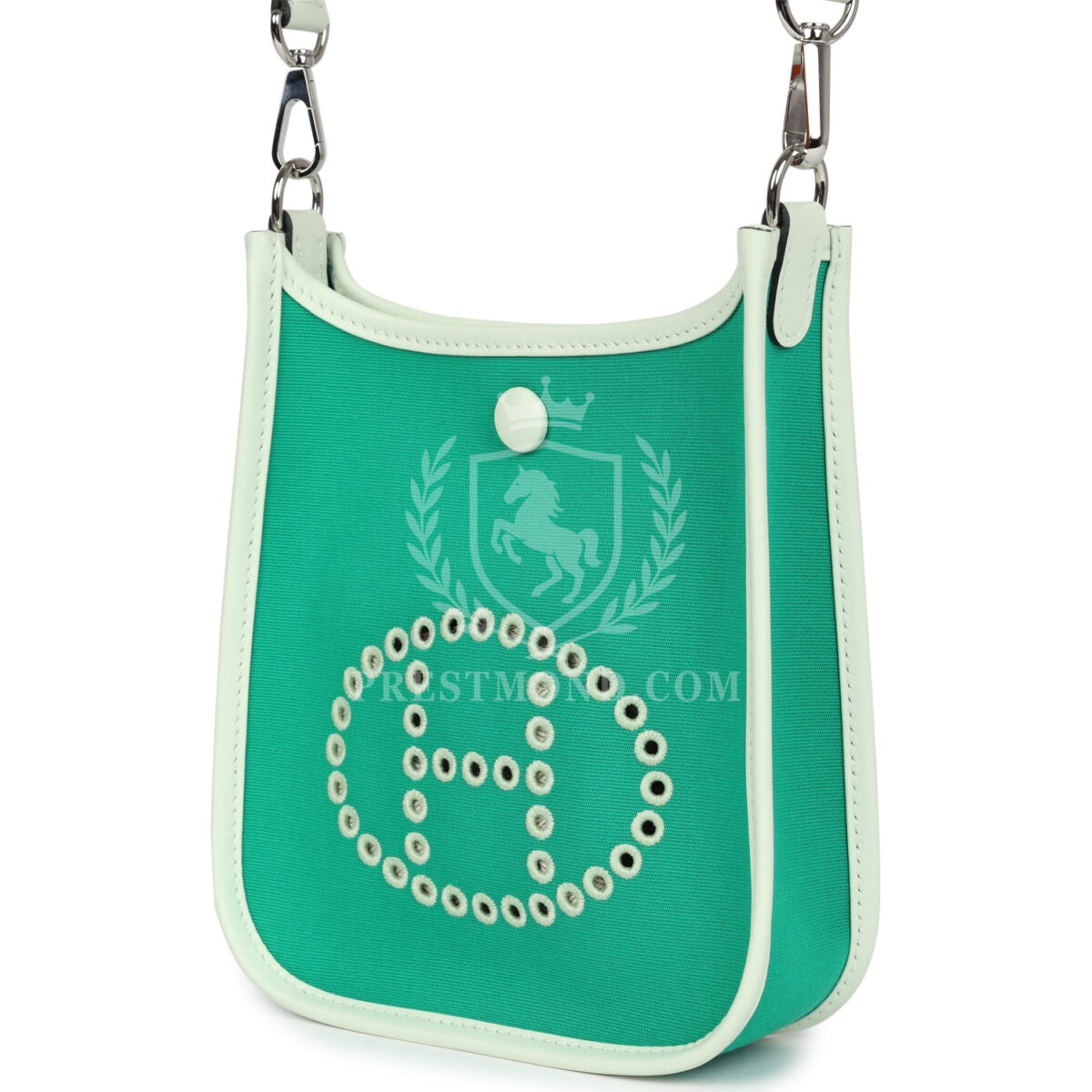 Hermes Neo Evelyne TPM Menthe Officier Canvas and Vert Fizz Swift PHW — изображение 5