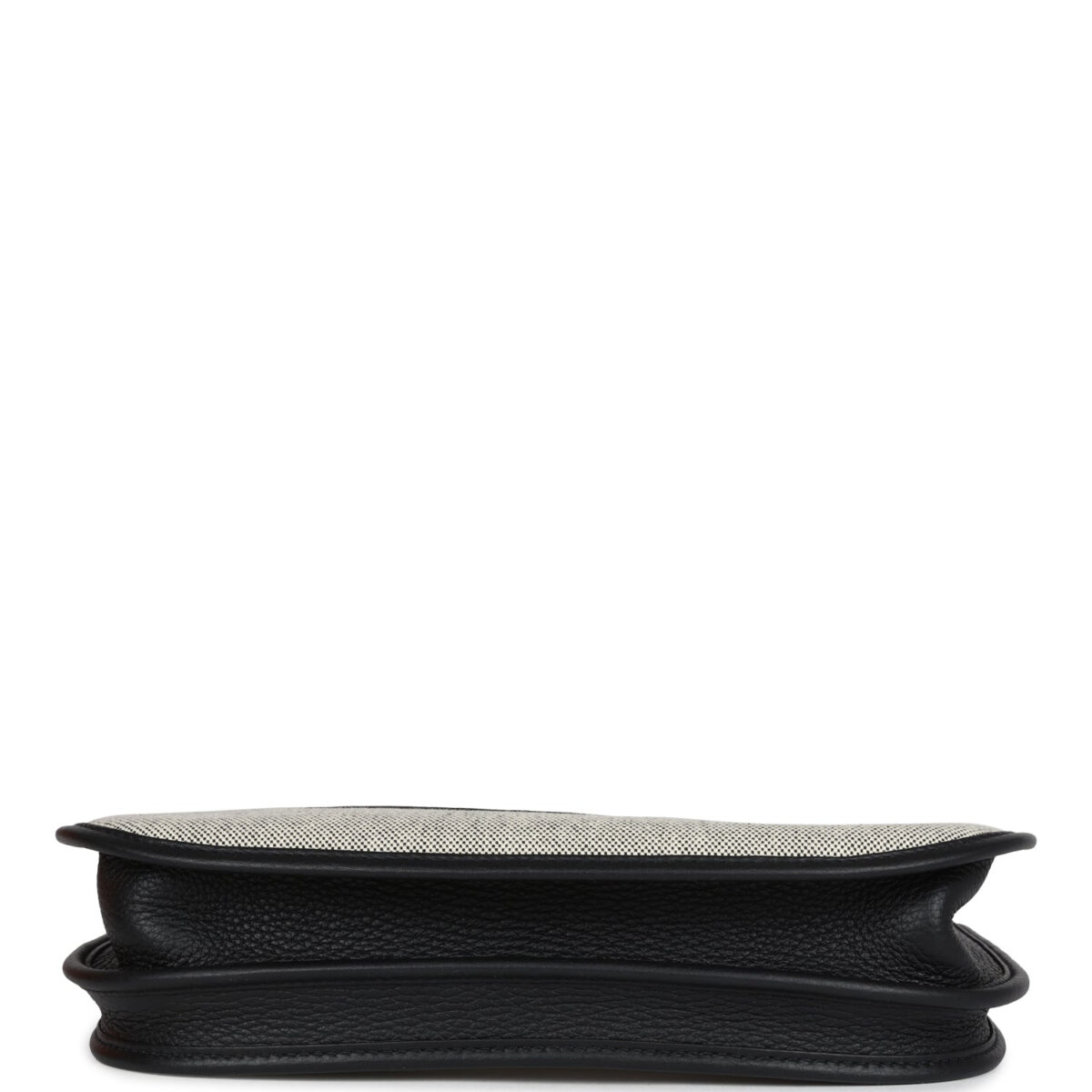 Hermes Evelyne III PM Black Clemence and Ecru Toile GHW — изображение 6