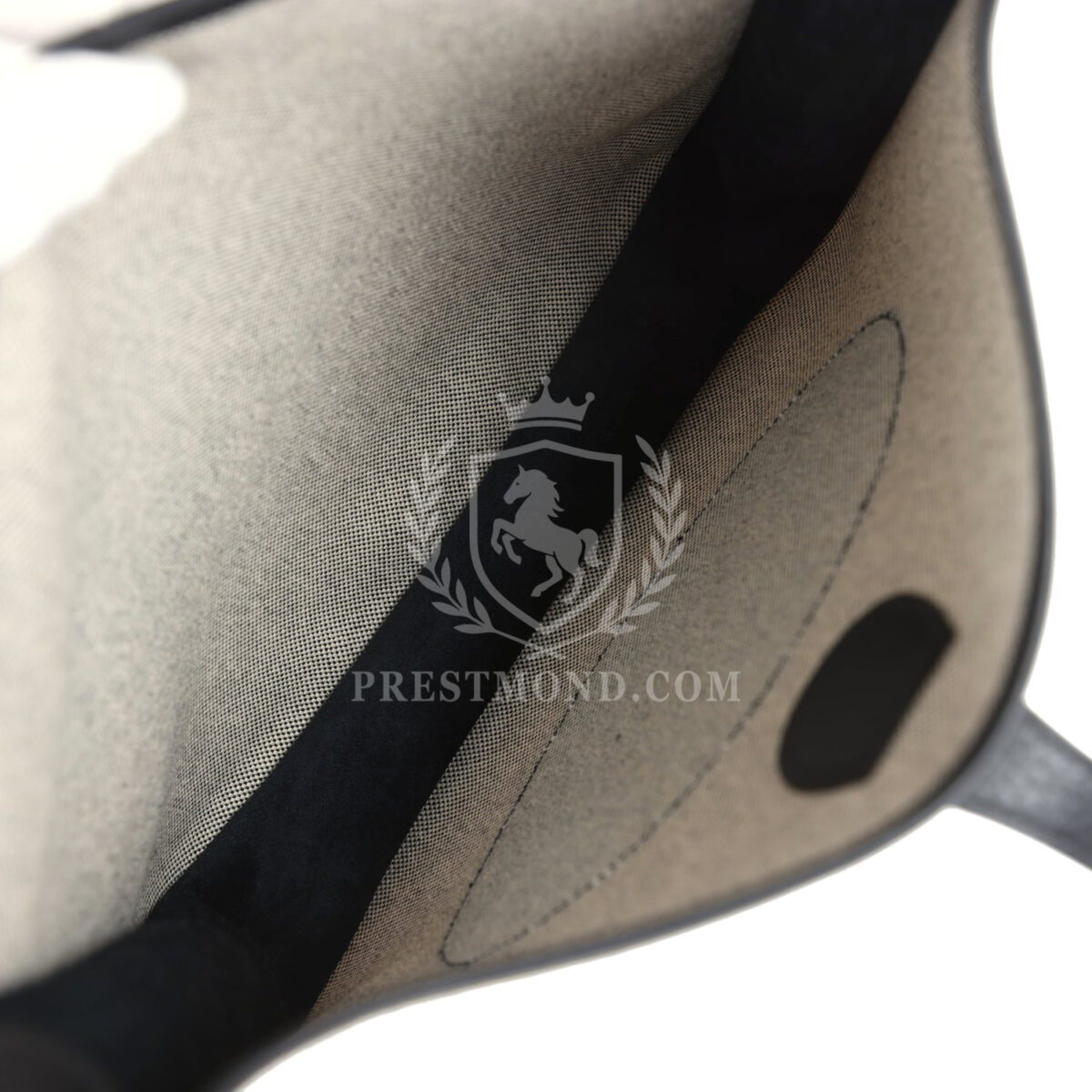 Hermes Evelyne III PM Black Clemence and Ecru Toile GHW — изображение 8