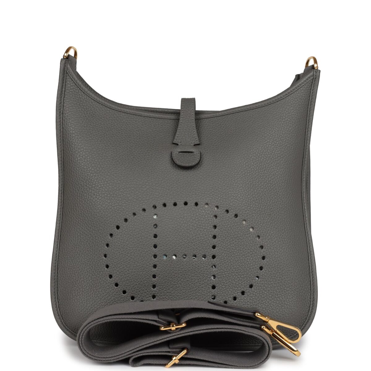 Hermes Evelyne III PM Gris Meyer Clemence GHW