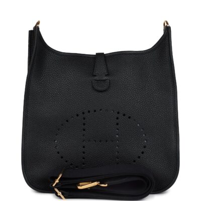 Hermes Evelyne III PM Black Clemence GHW
