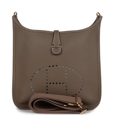 Hermes Evelyne III PM Etoupe Clemence GHW
