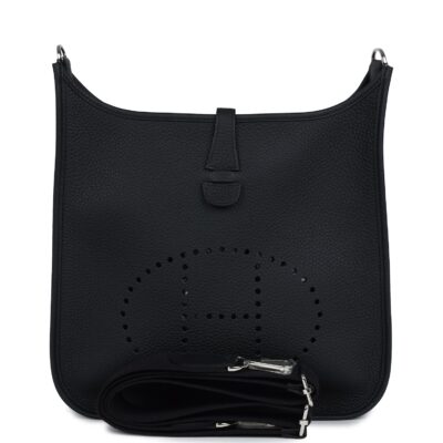 Hermes Evelyne III PM Black Clemence PHW
