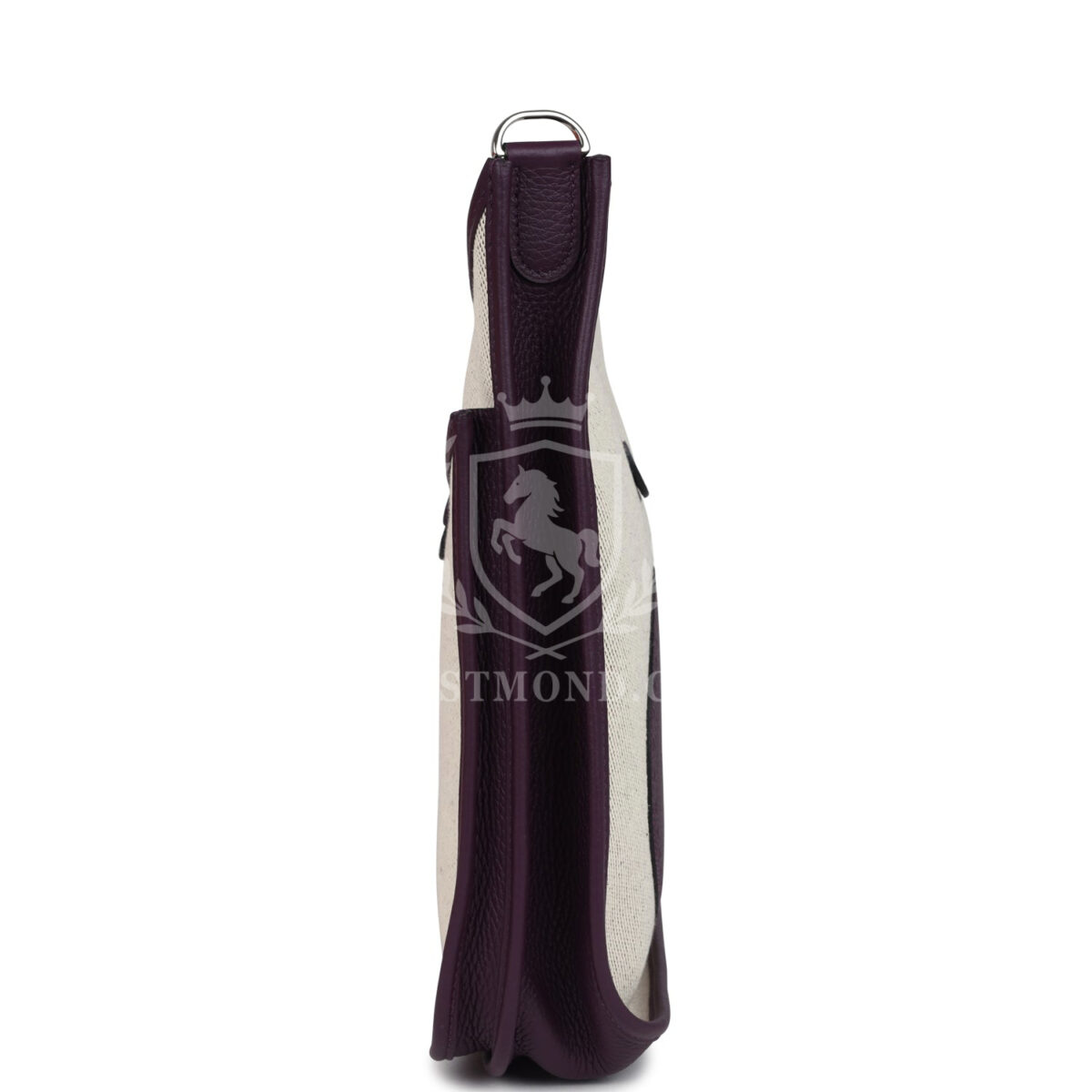 Hermes Evelyne III PM Cassis Clemence and Ecru Toile H PHW — изображение 3