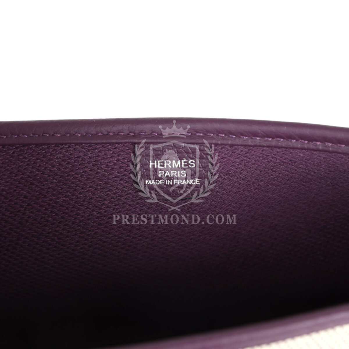Hermes Evelyne III PM Cassis Clemence and Ecru Toile H PHW — изображение 8