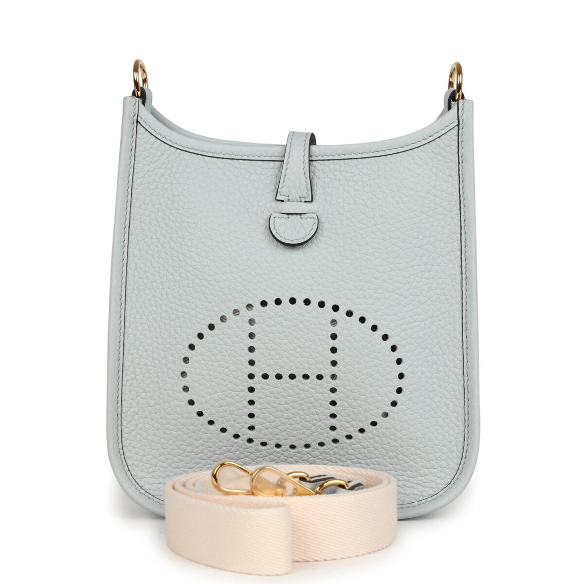Hermes Evelyne TPM Bleu Pale Clemence PHW