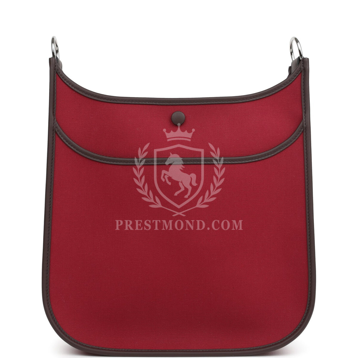 Hermes Neo Evelyne PM Rubis Officier Canvas and Rouge Sellier Swift PHW — изображение 4