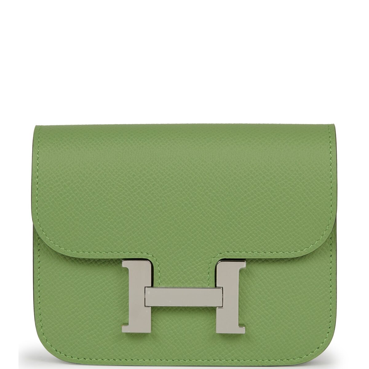 Hermes Constance Slim Wallet Vert Criquet Epsom PHW