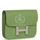 Hermes Constance Slim Wallet Vert Criquet Epsom PHW