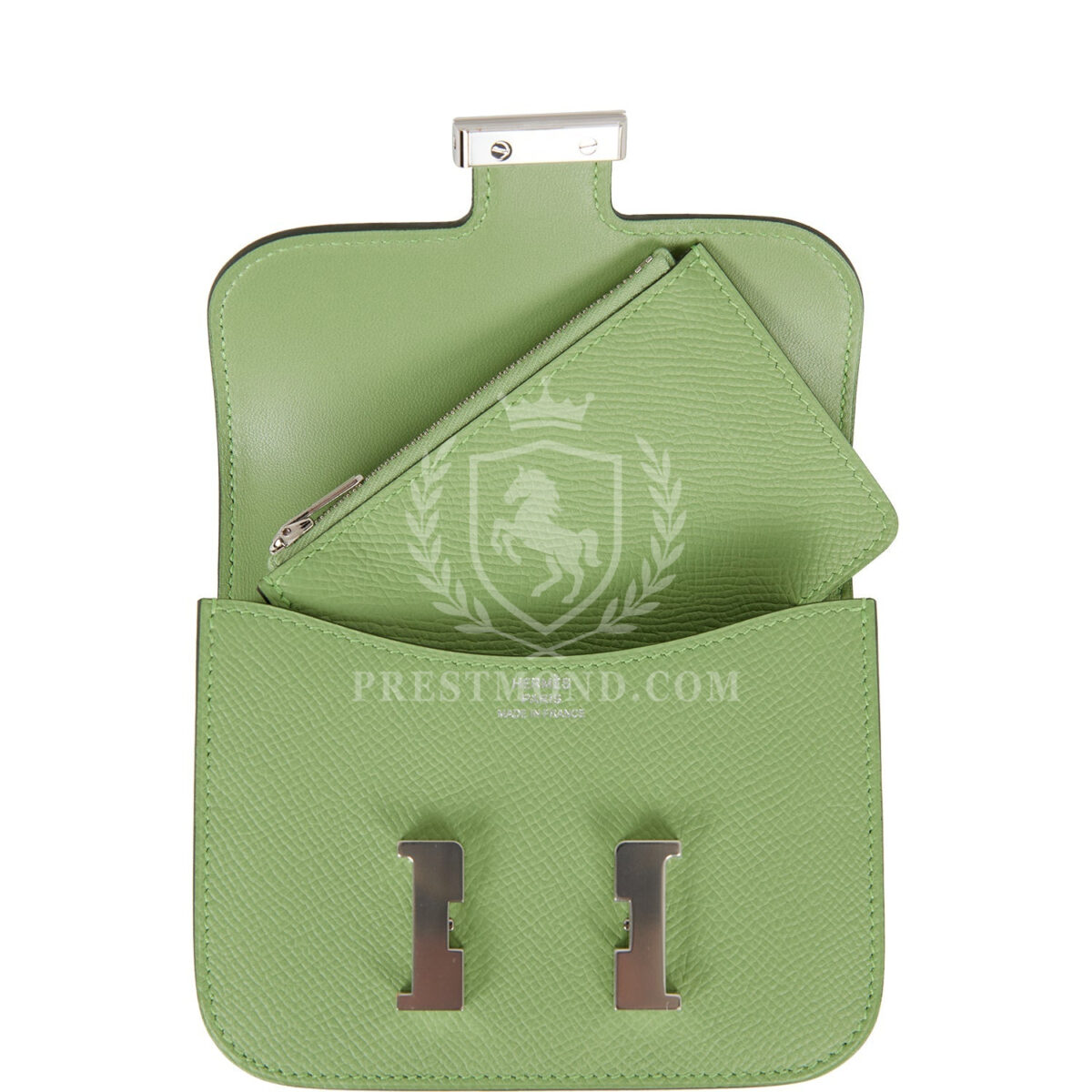 Hermes Constance Slim Wallet Vert Criquet Epsom PHW — изображение 8