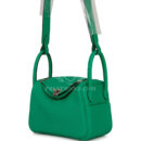 Hermes Mini Lindy Menthe Clemence PHW