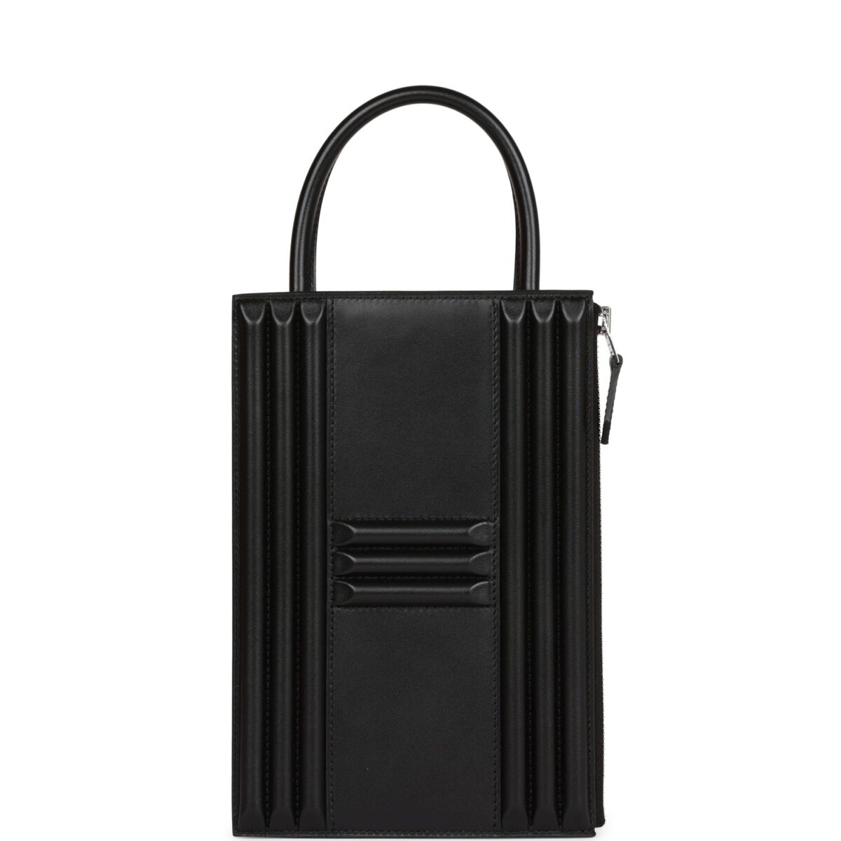 Hermes Cadena Lock Bag Black Tadelakt PHW