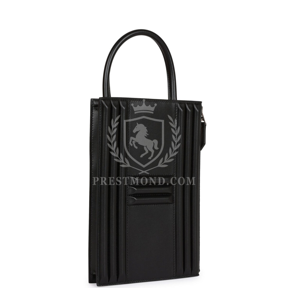 Hermes Cadena Lock Bag Black Tadelakt PHW — изображение 2
