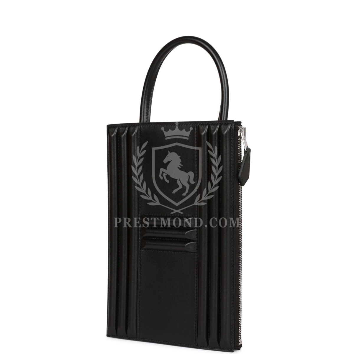 Hermes Cadena Lock Bag Black Tadelakt PHW — изображение 5